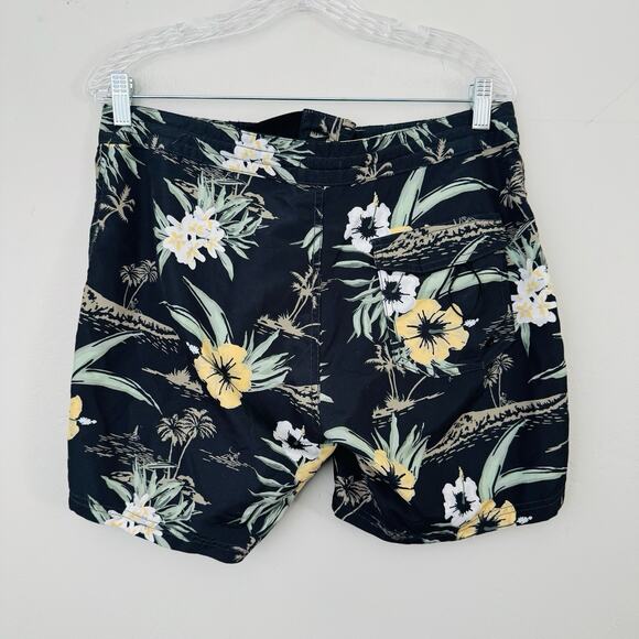 Rusty Black Tropical Print Board Shorts Men’s Size 30 - Picture 5 of 8